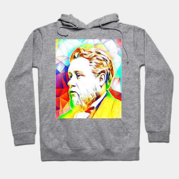 Charles Spurgeon Colourful Portrait | Charles Spurgeon Artwork 12 Hoodie by JustLit